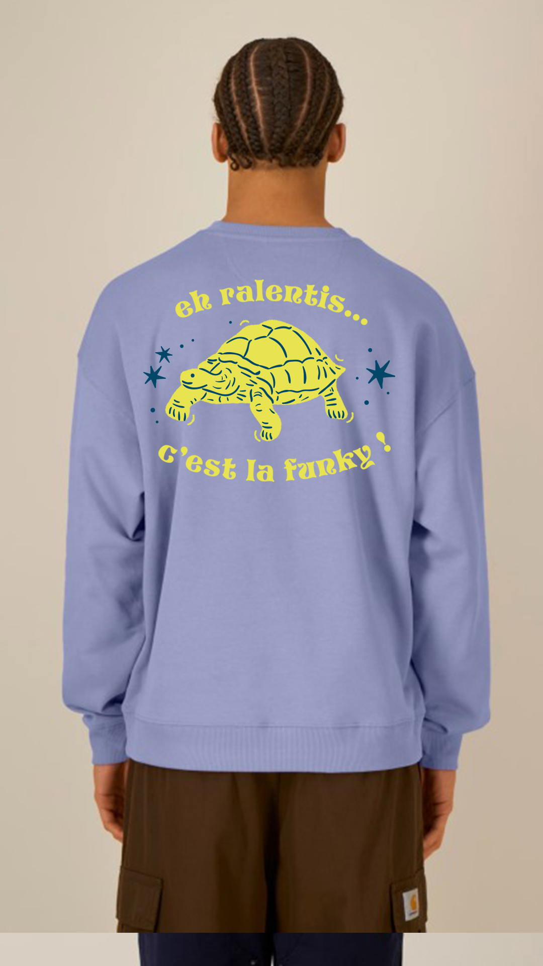 Sweat Unisexe Funky Tortue Violet – Image 2