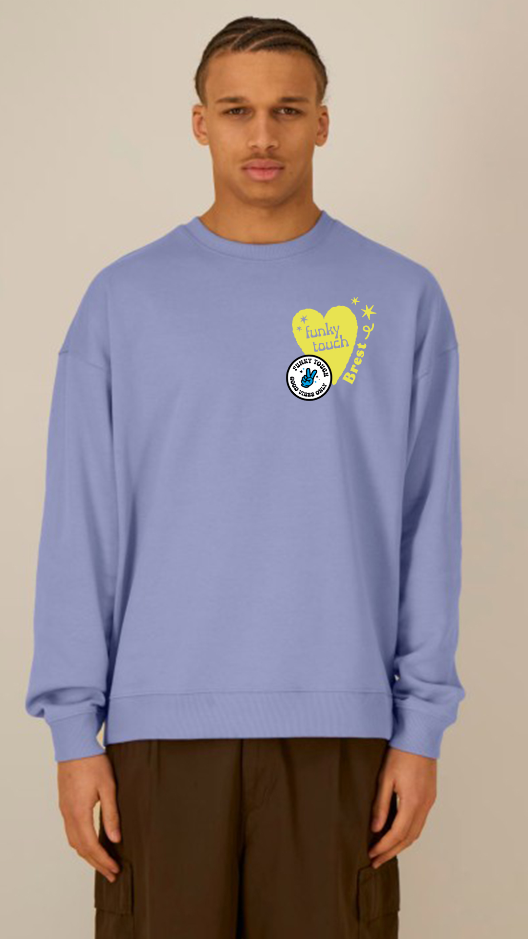 Sweat Unisexe Funky Tortue Violet