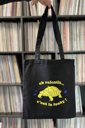 Tote Bag Funky Tortue Noir